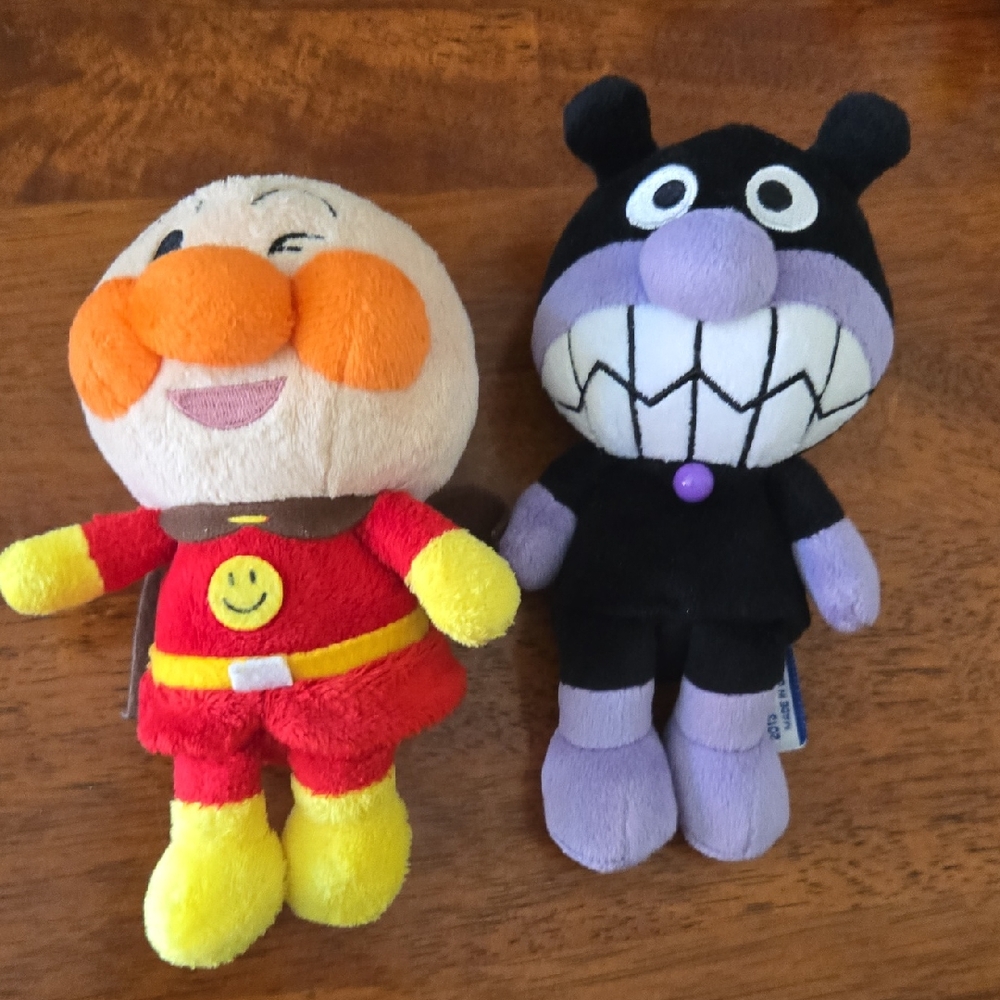 Anpanman and Baikinman Plush Toy Set